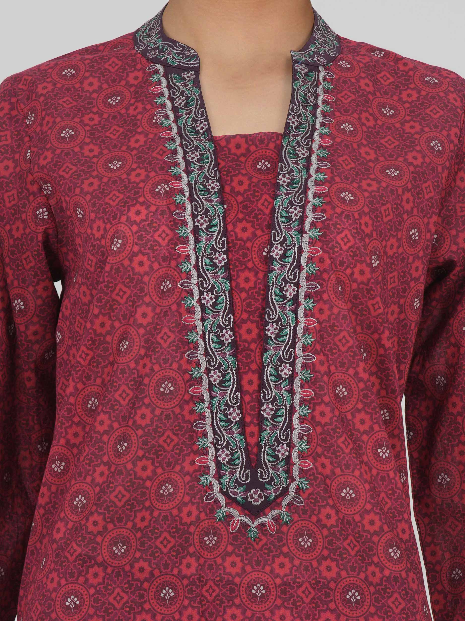 2 Piece Lawn Suit- Embroidered (Pret)