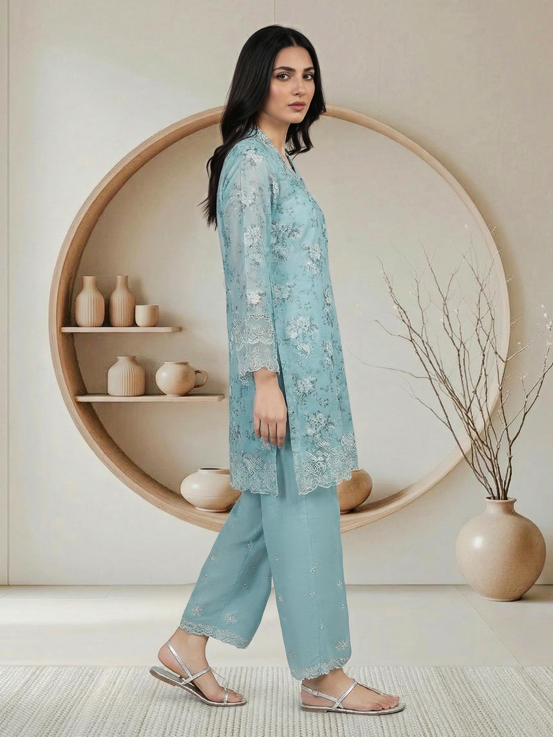 2 Piece Lawn Suit- Embroidered (Pret)