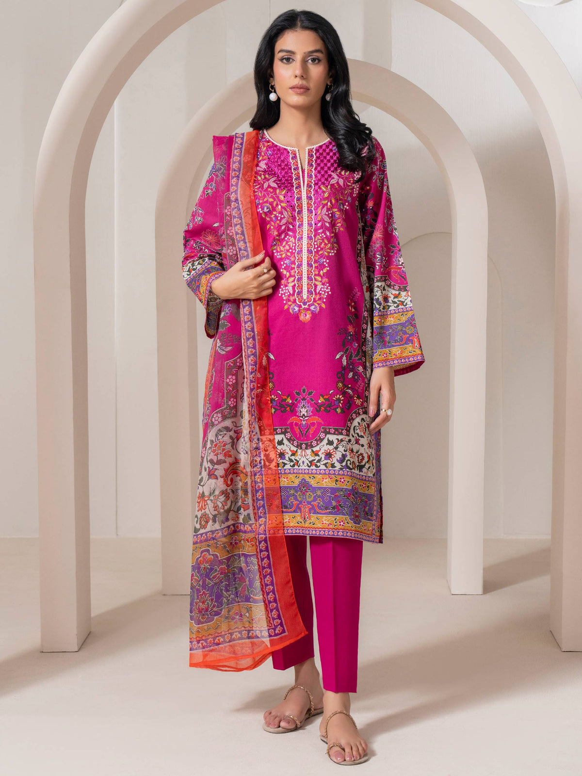 3 Piece Lawn Suit-Embroidered (Pret)