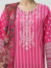 3 Piece Lawn Suit- Embroidered (Pret)
