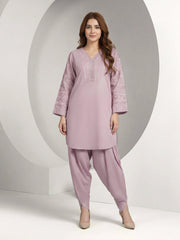 2 Piece Viscose Cotton Suit- Embroidered (Pret)