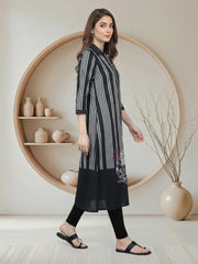 Viscose Cotton Shirt- Embroidered (Pret)