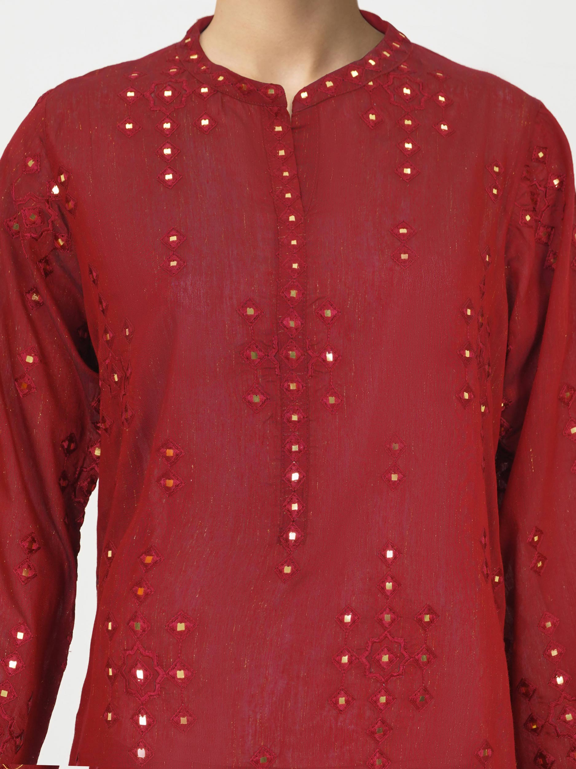 2 Piece Lawn Glitter Suit- Embroidered (Pret)