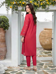 2 Piece Lawn Slub Suit- Embroidered (Pret)