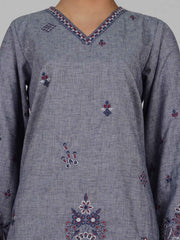 2 Piece Yarn Dyed Suit- Embroidered (Pret)