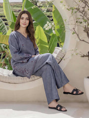 2 Piece Yarn Dyed Suit- Embroidered (Pret)