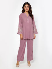 2 Piece Yarn Dyed Suit- Embroidered (Pret)