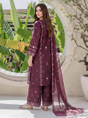 3 Piece Lawn Suit- Embroidered (Pret)