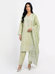 3 Piece Yarn Dyed Suit- Embroidered (Pret)