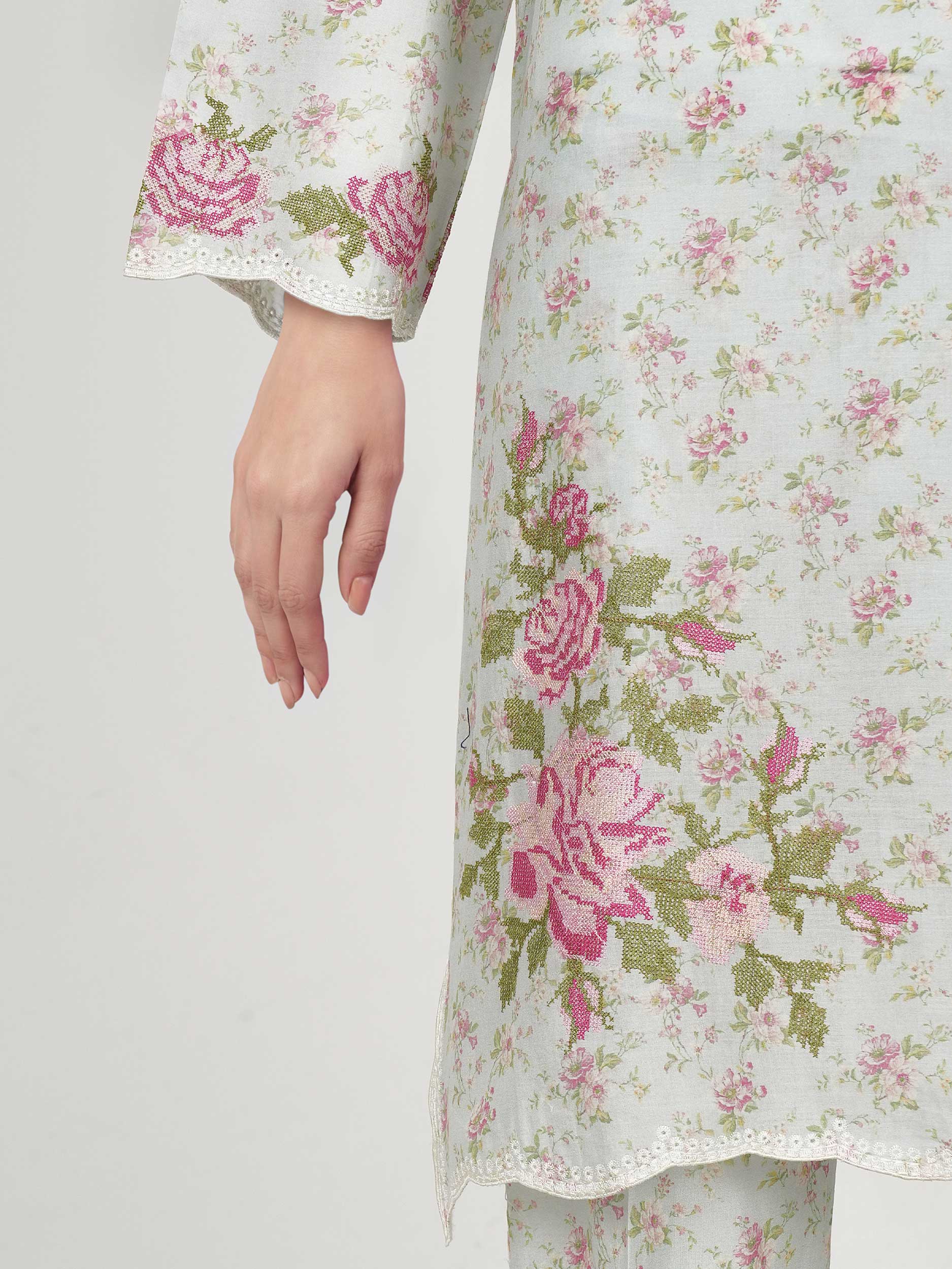 2 Piece Lawn Suit- Embroidered (Pret)
