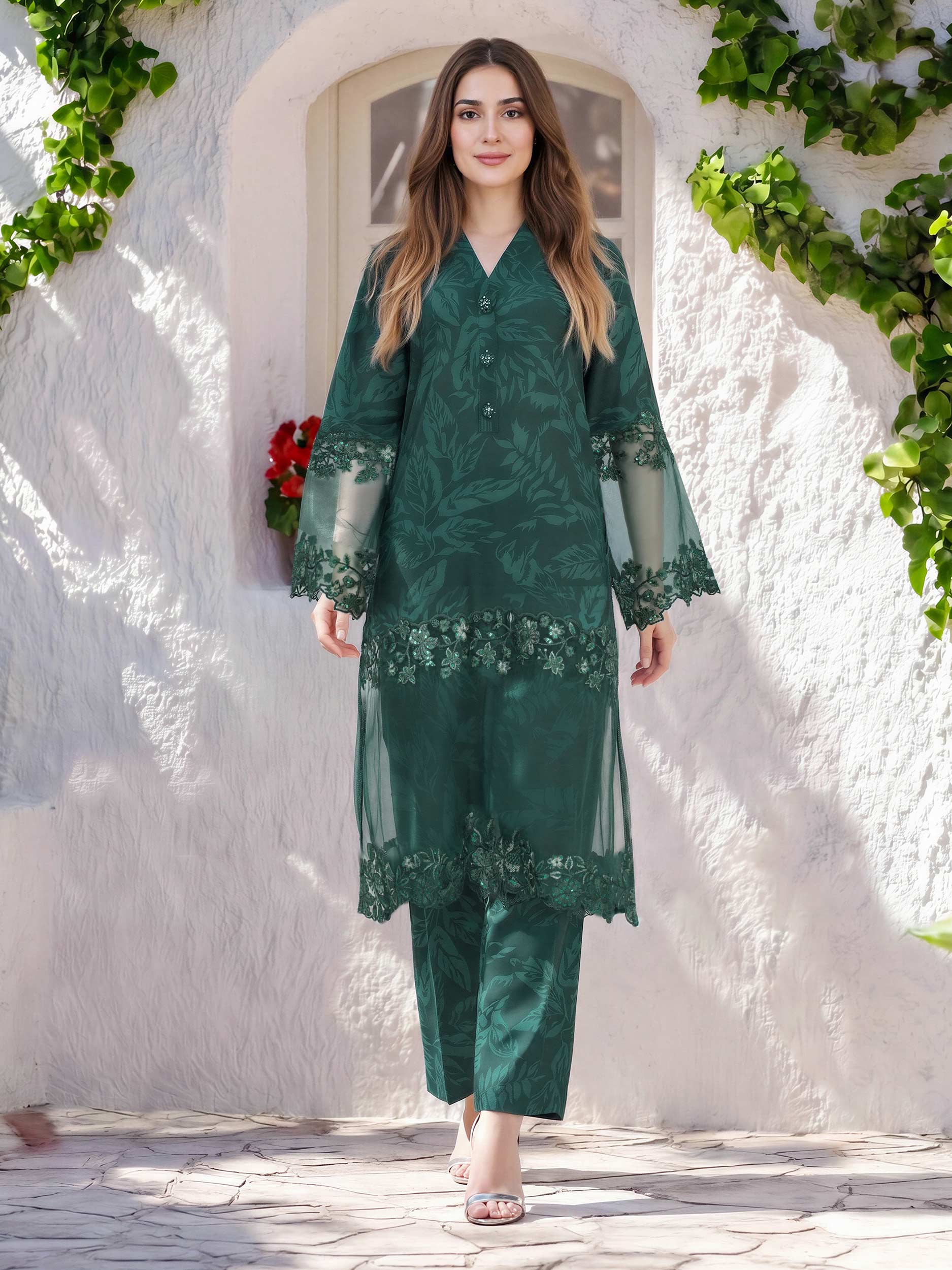 2 Piece Grip Suit- Embroidered (Pret)