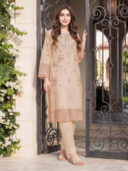2 Piece Cotton Net Suit- Embroidered (Pret)