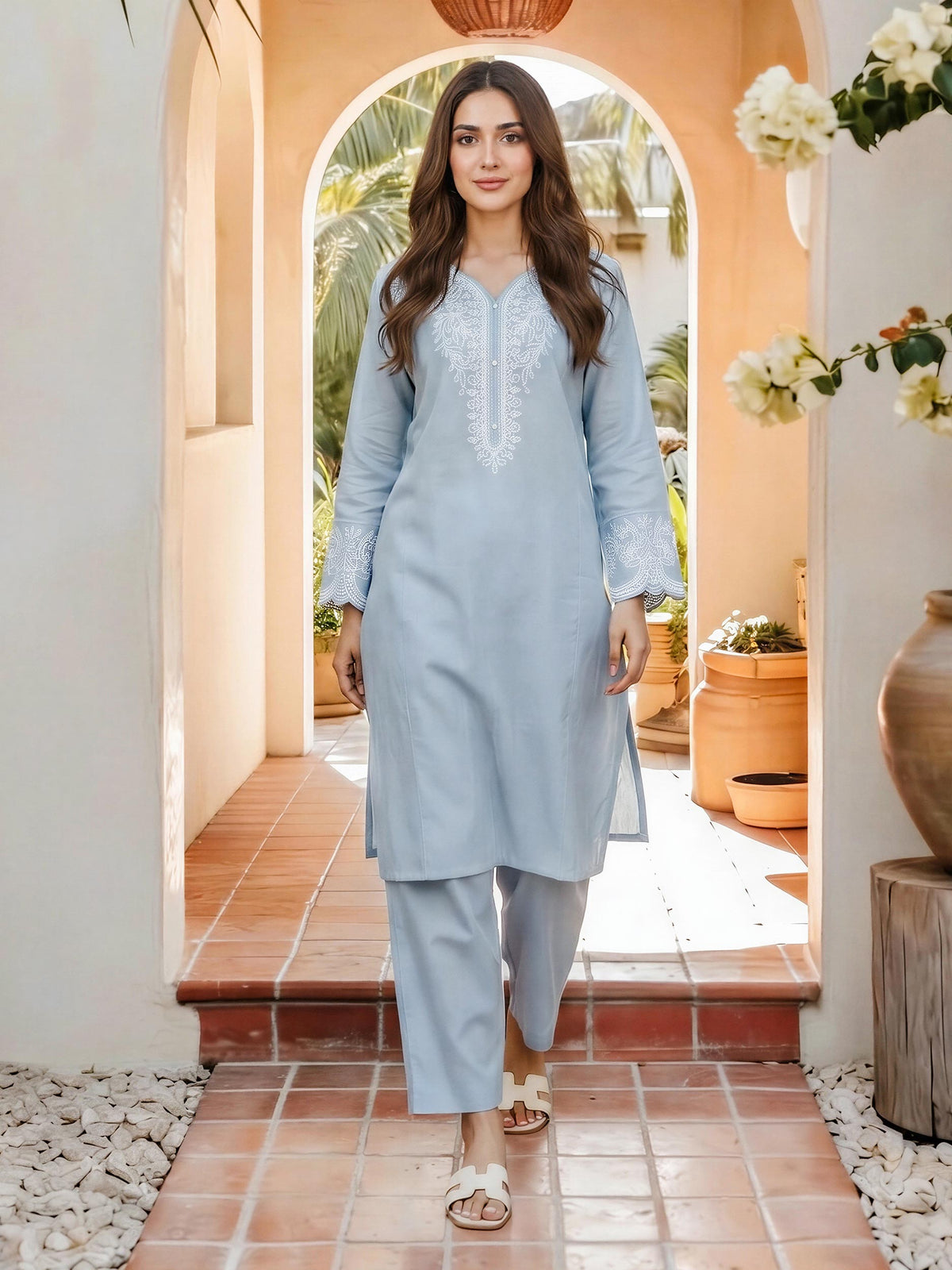 2 Piece Lawn Missouri Suit- Embroidered (Pret)