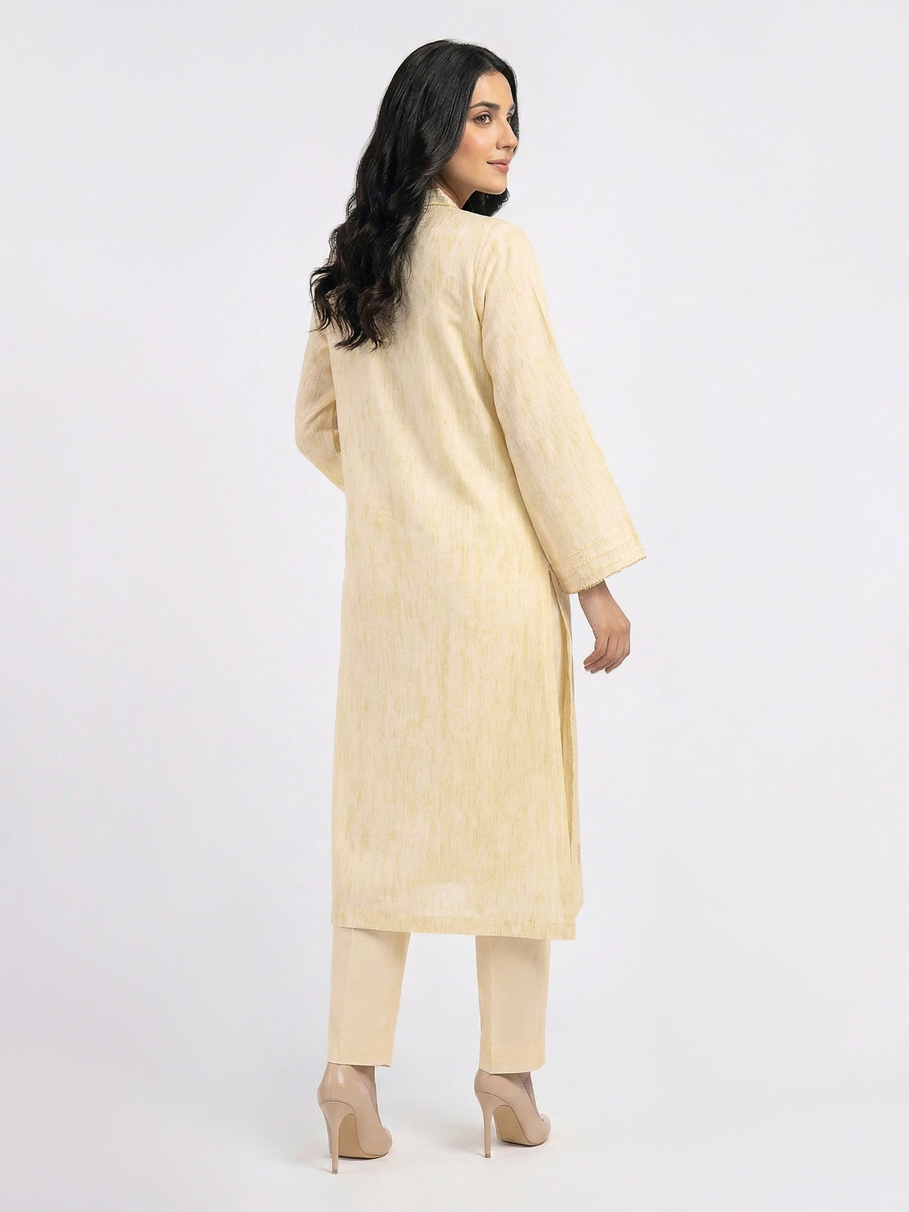 2 Piece Viscose Glitter Suit- Embroidered (Pret)