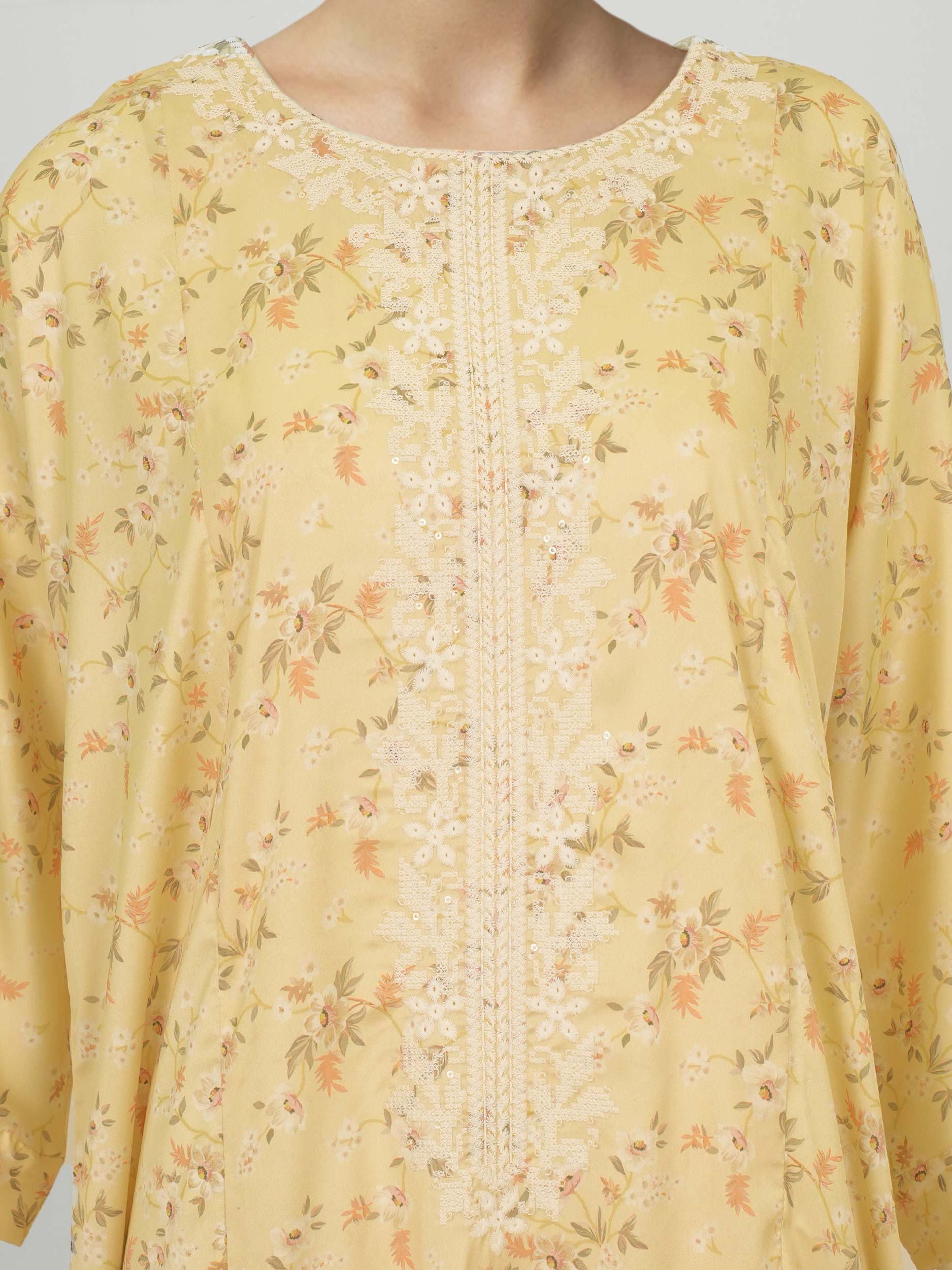 2 Piece Silk Suit- Embroidered (Pret)