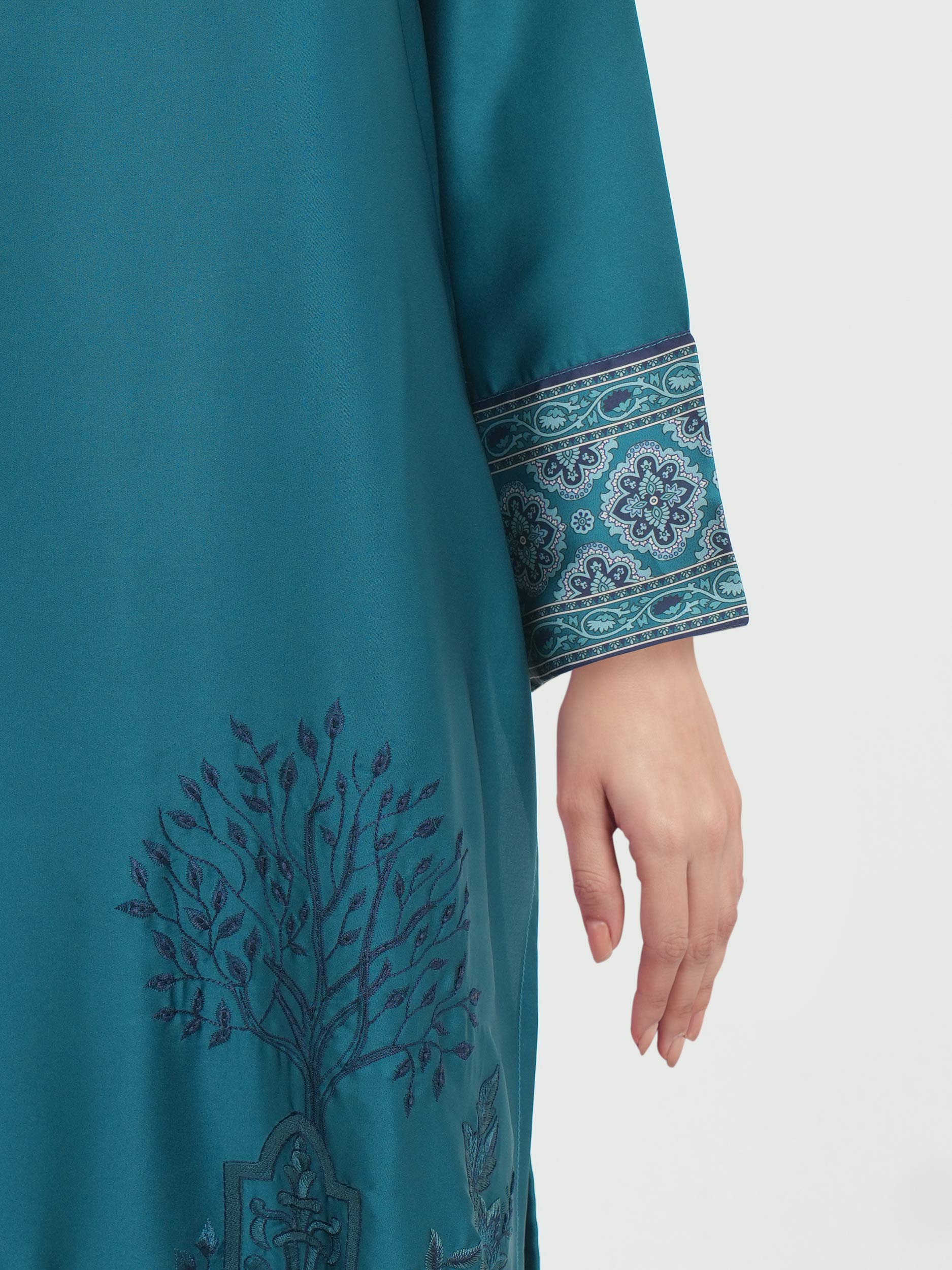 2 Piece Silk Suit- Embroidered (Pret)