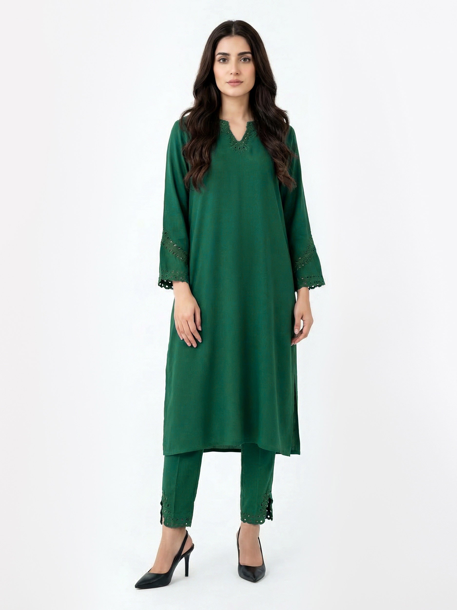 2 Piece Premium Silk Suit- Embroidered (Pret)