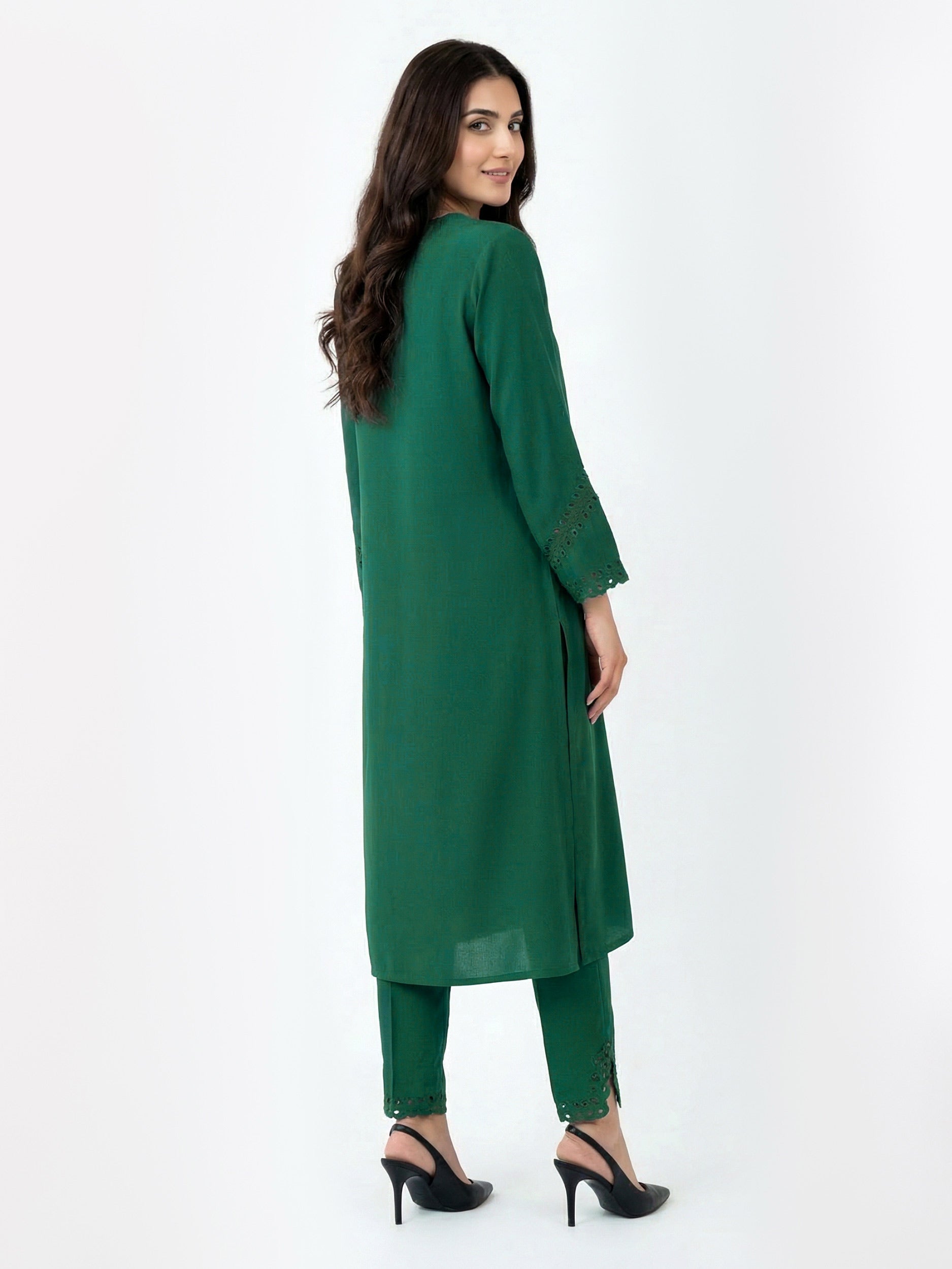 2 Piece Premium Silk Suit- Embroidered (Pret)
