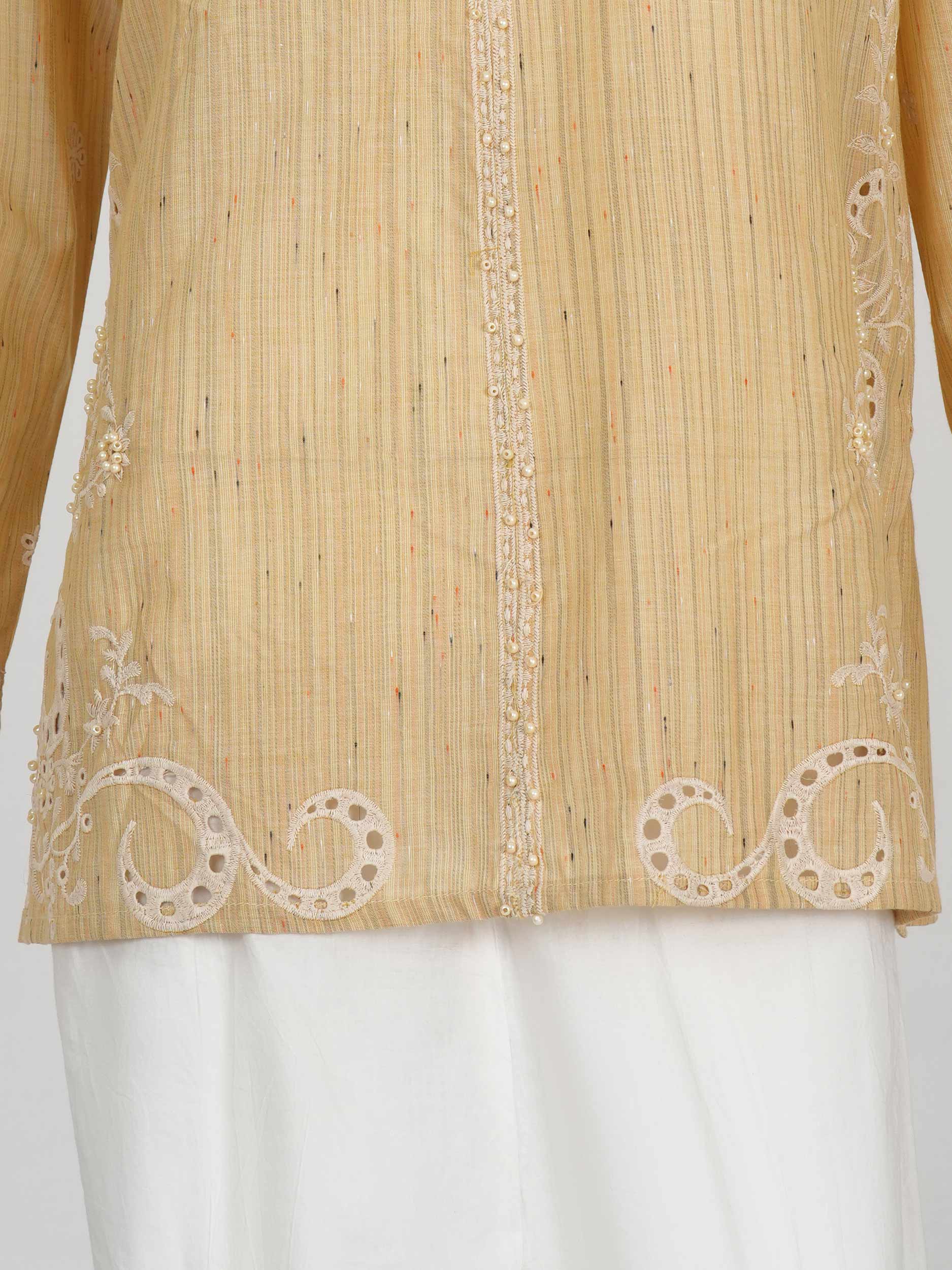 Yarn Dyed Kurti- Embroidered (Pret)