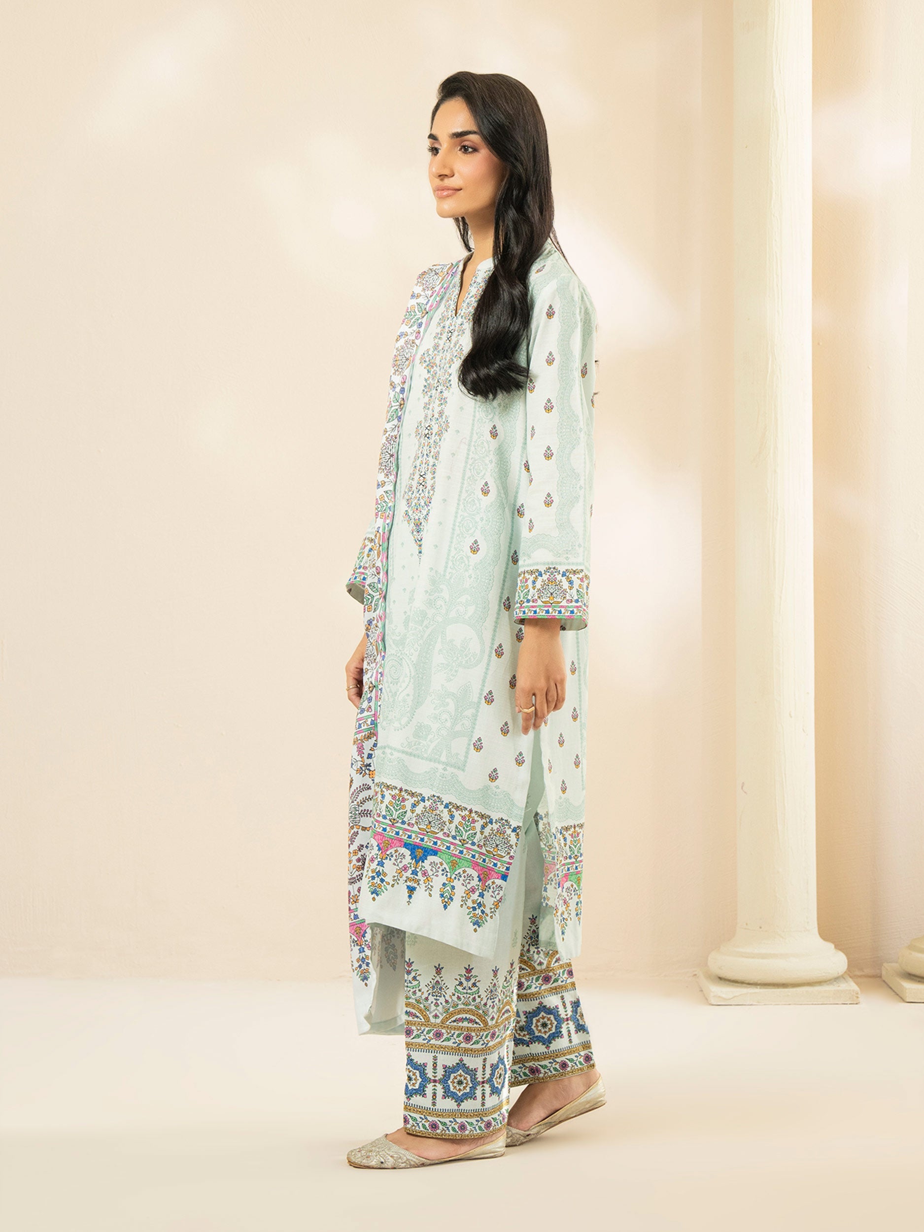 3-Piece Slub Khaddar Suit (Pret)