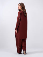 2 Piece Karandi Suit- Embroidered (Pret)