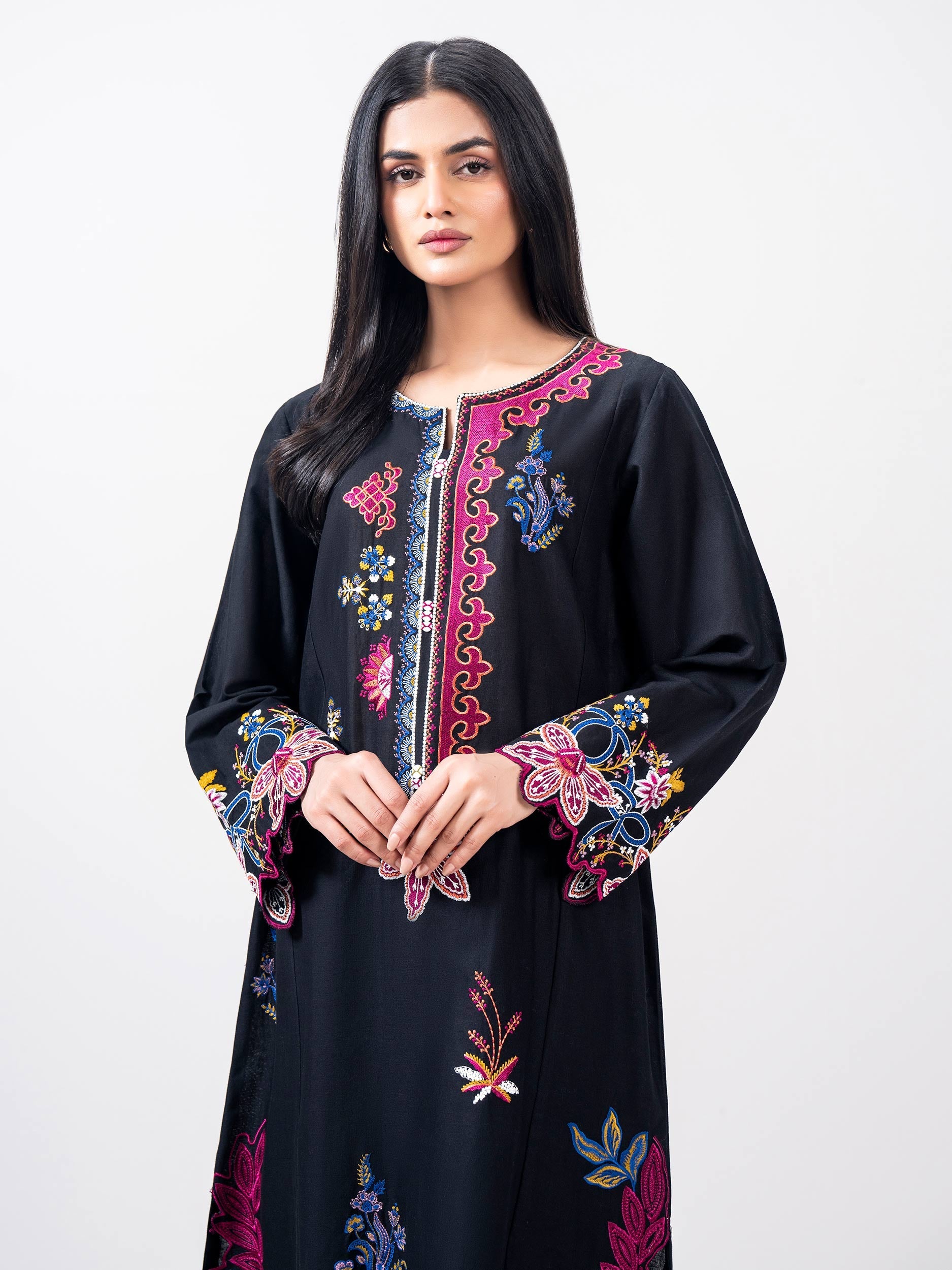 Khaddar Shirt- Embroidered (Pret)