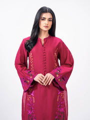 2 Piece Slub Khaddar Suit- Embroidered (Pret)