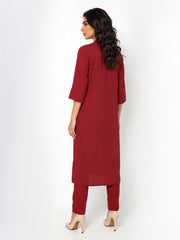 2 Piece Silk Suit- Embroidered (Pret)
