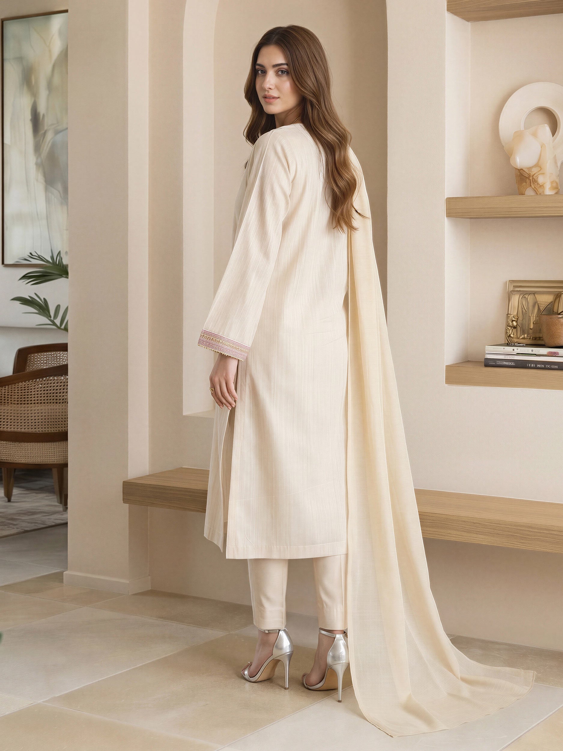 3 Piece Lawn Missouri Suit- Embroidered (Pret)