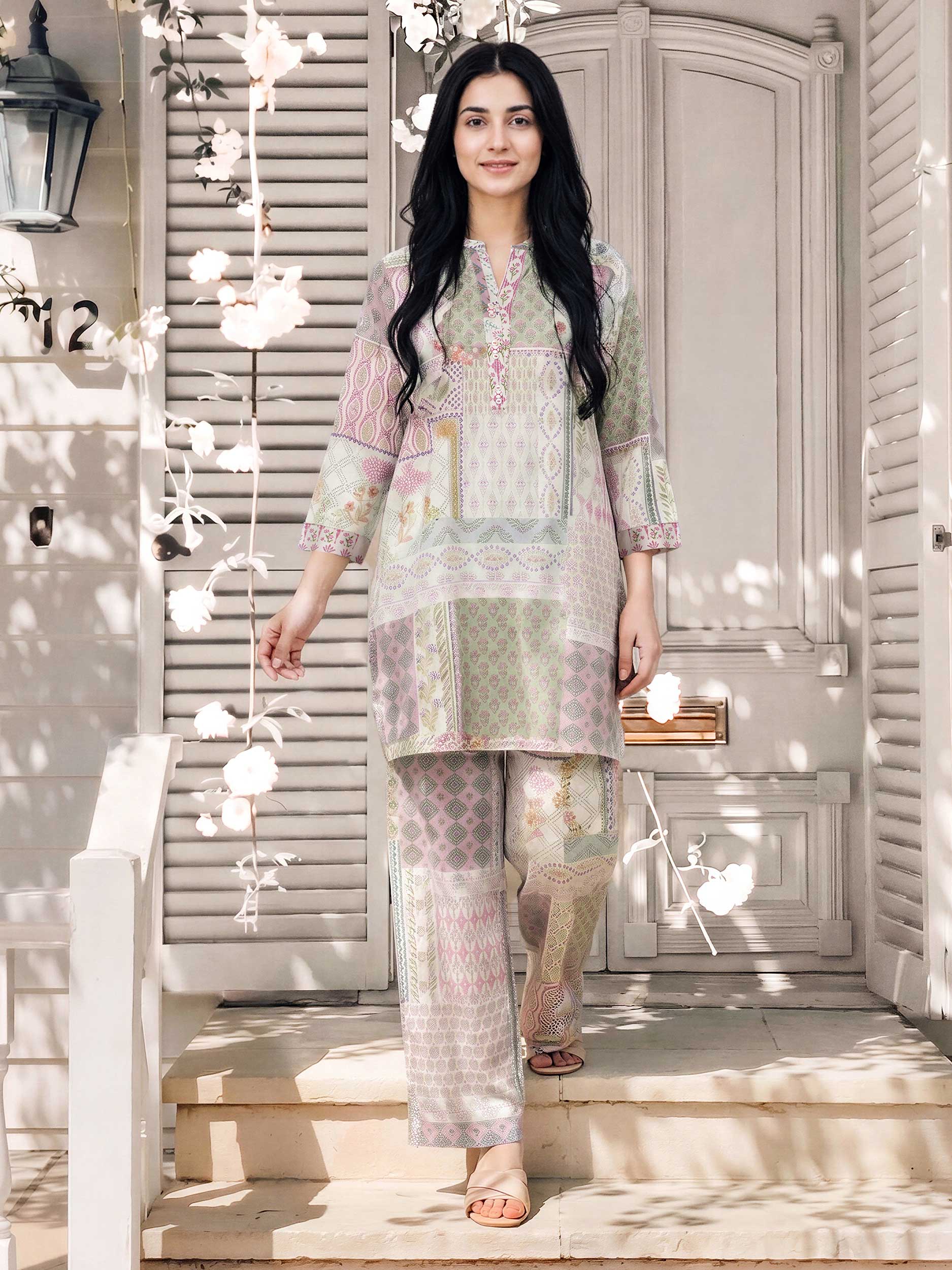 2 Piece Viscose Slub Suit (Pret)