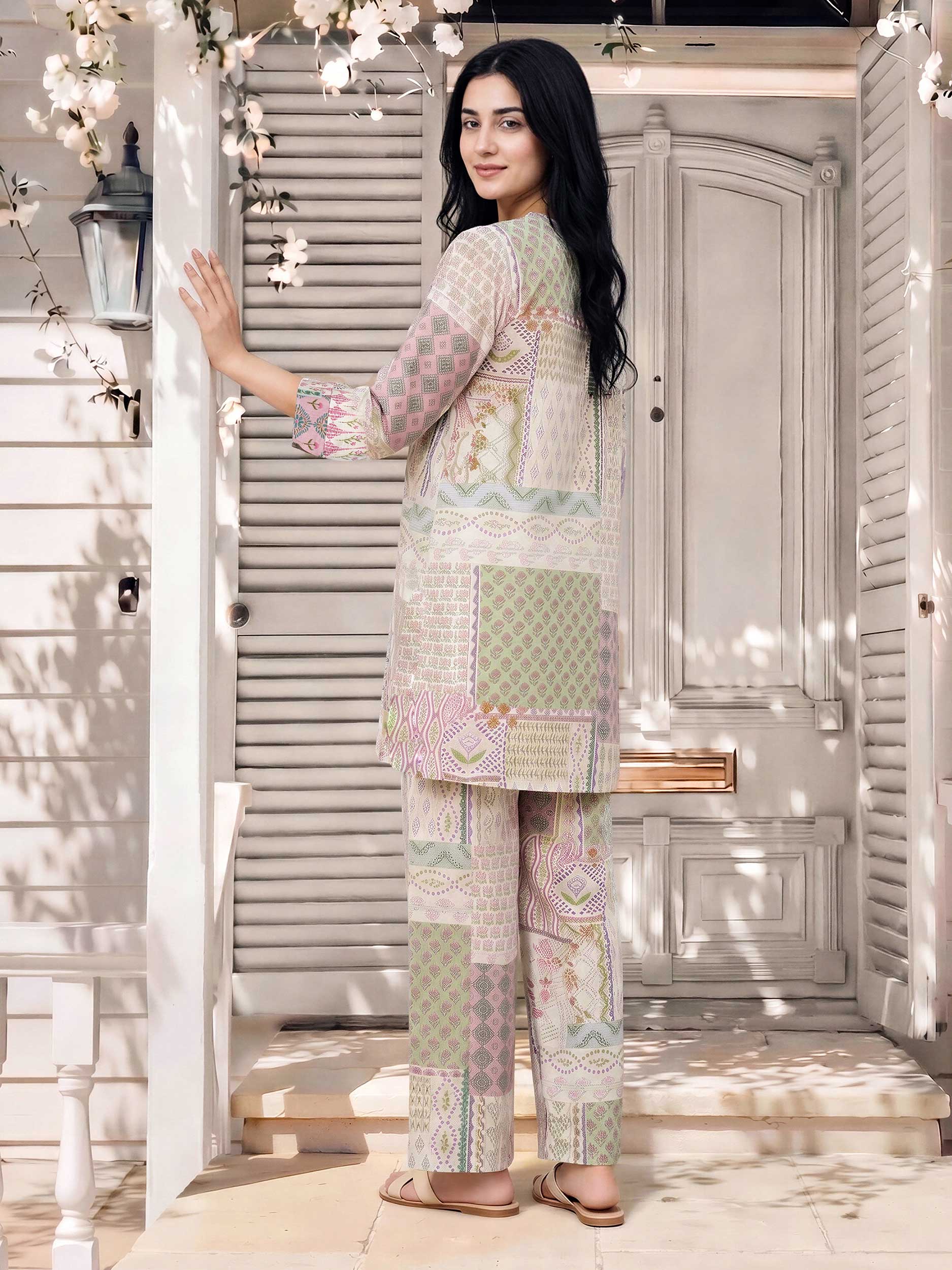 2 Piece Viscose Slub Suit (Pret)