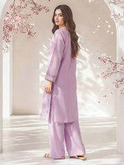 2 Piece Lawn Slub Suit- Embroidered (Pret)