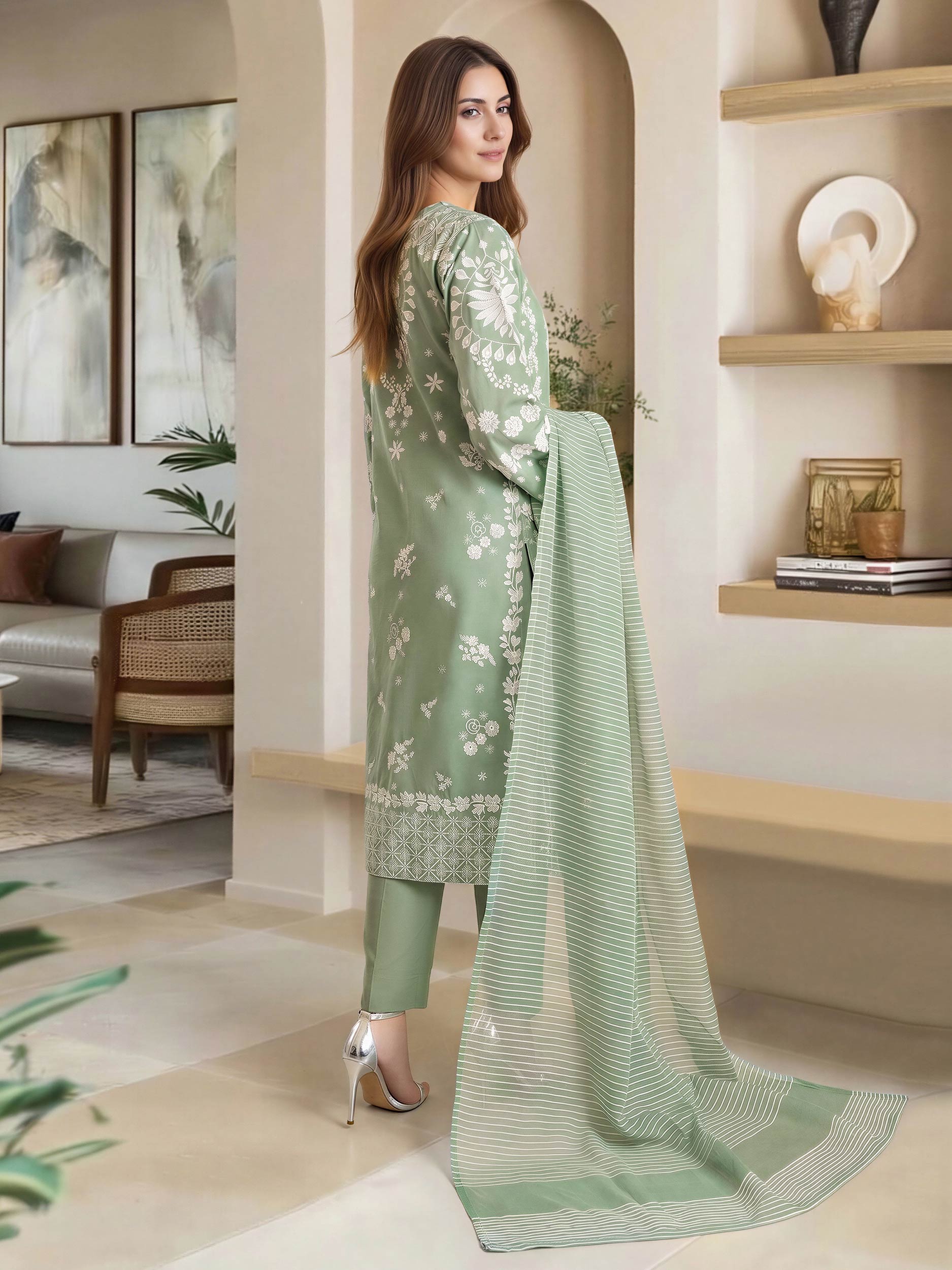 3 Piece Lawn Suit (Pret)