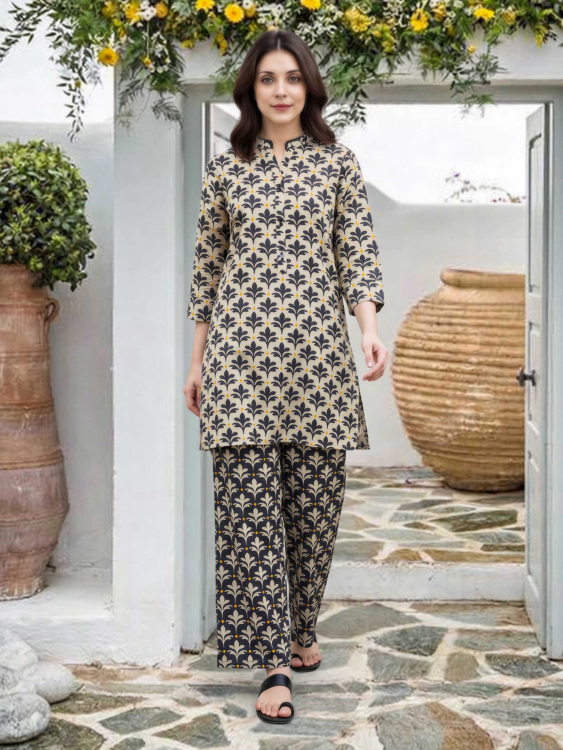 2 Piece Viscose Filament Suit (Pret)