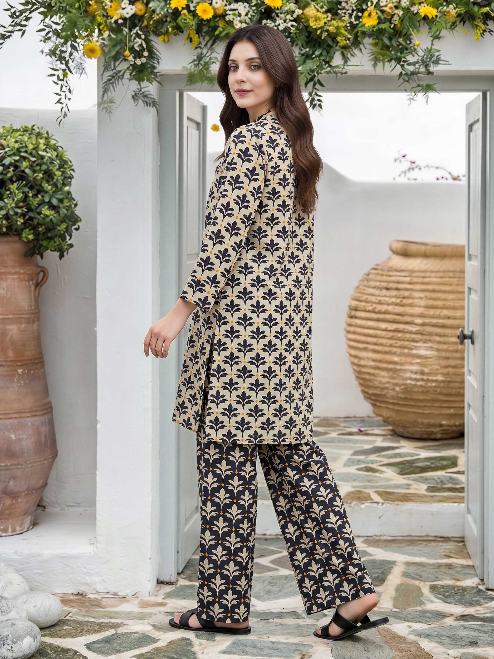 2 Piece Viscose Filament Suit (Pret)