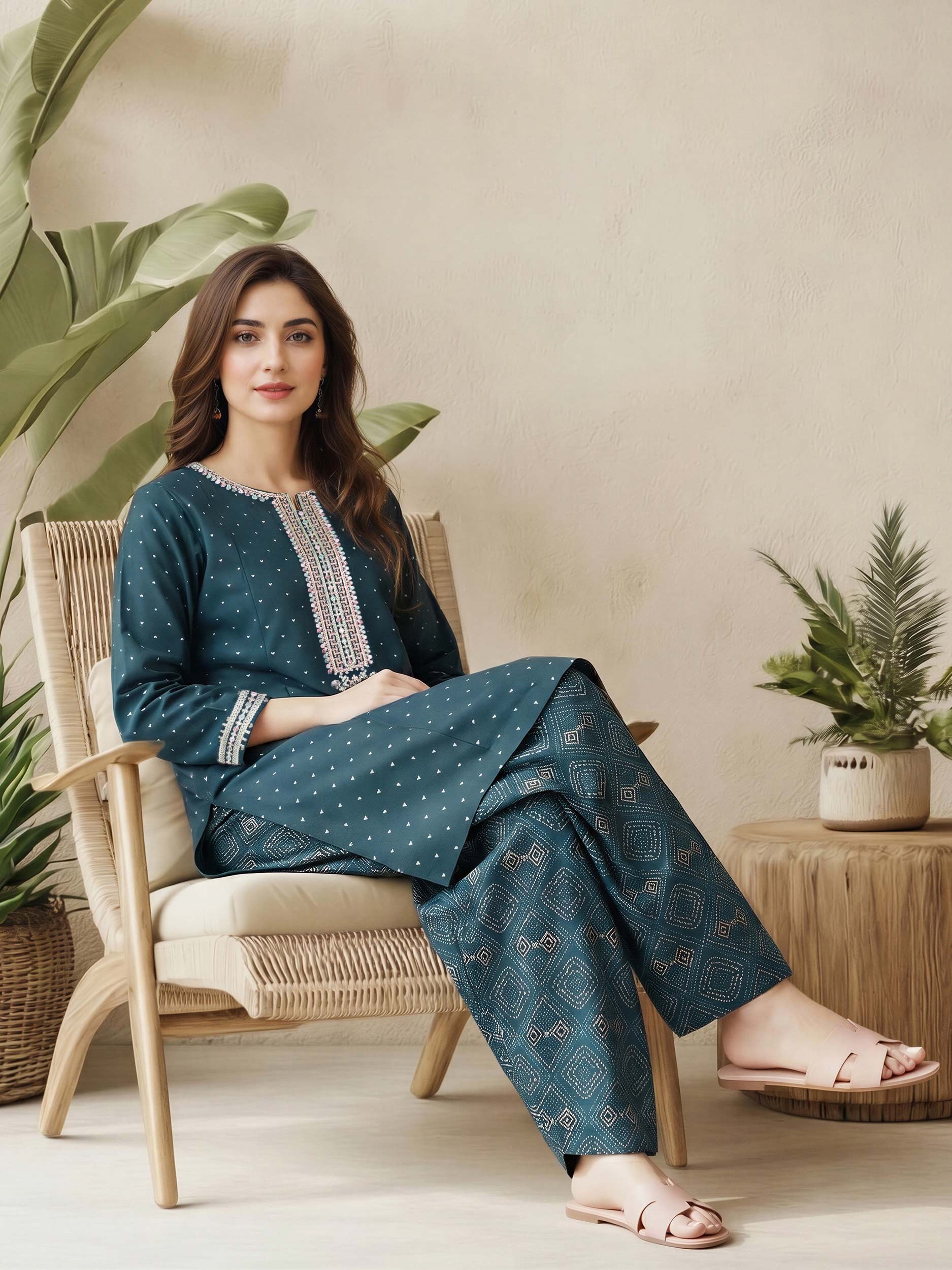 2 Piece Lawn Suit- Embroidered (Pret)