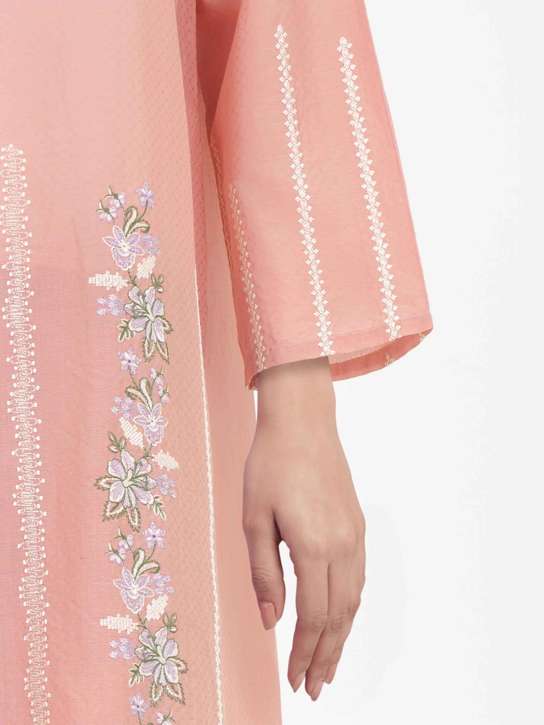 3 Piece Dobby Suit- Embroidered (Pret)