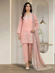 3 Piece Dobby Suit- Embroidered (Pret)