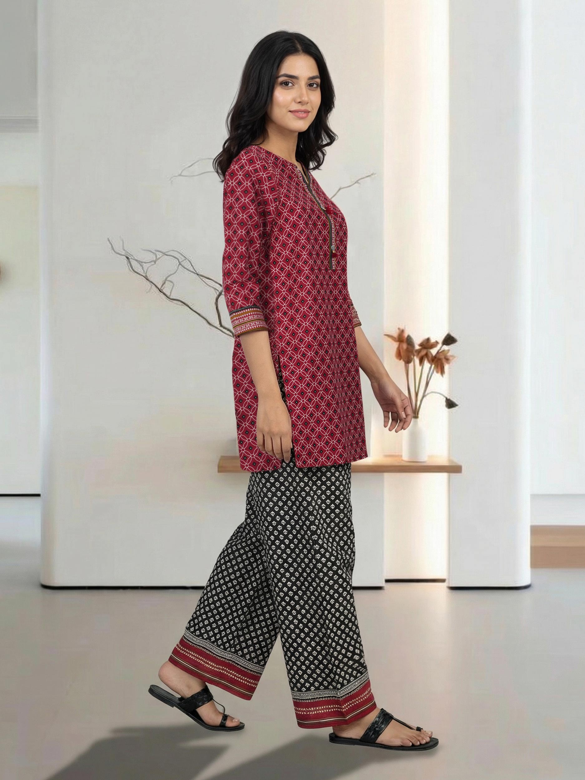 2 Piece Lawn Slub Suit (Pret)