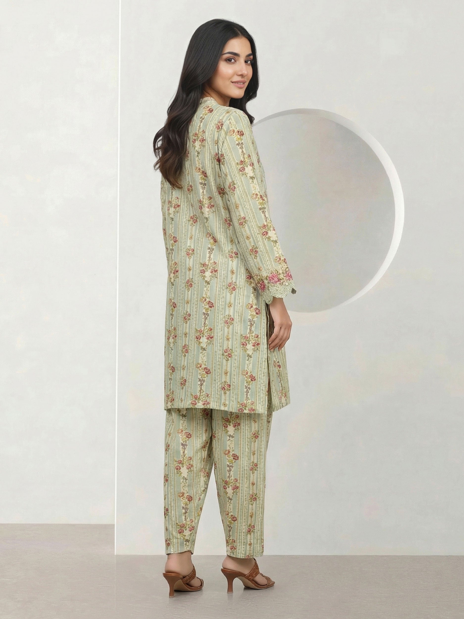 2 Piece Viscose Suit- Embroidered (Pret)