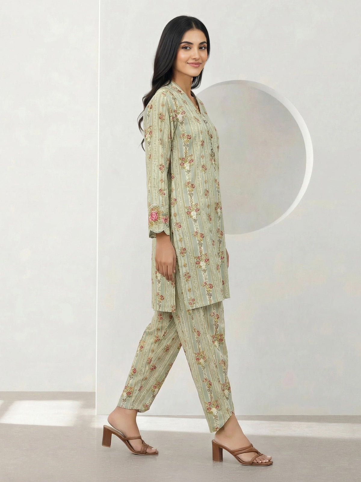 2 Piece Viscose Suit- Embroidered (Pret)