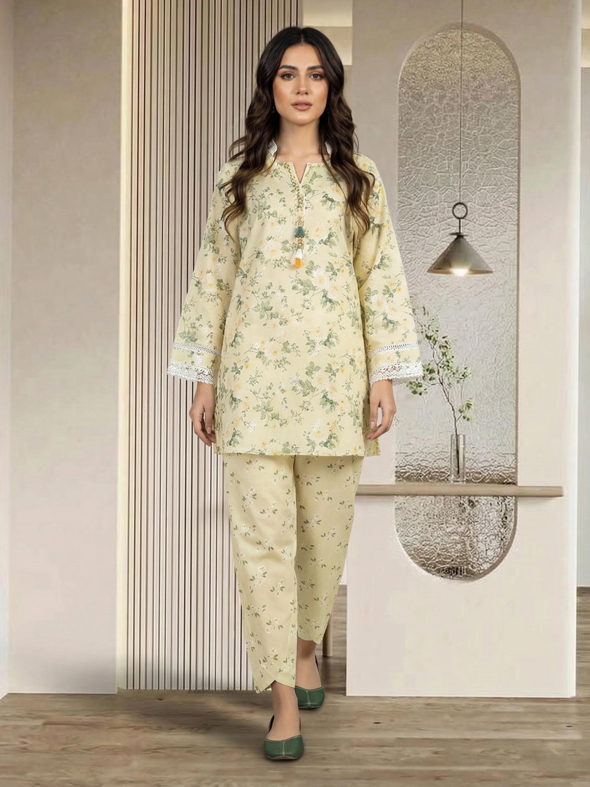 2 Piece Lawn Suit- Embroidered (Pret)