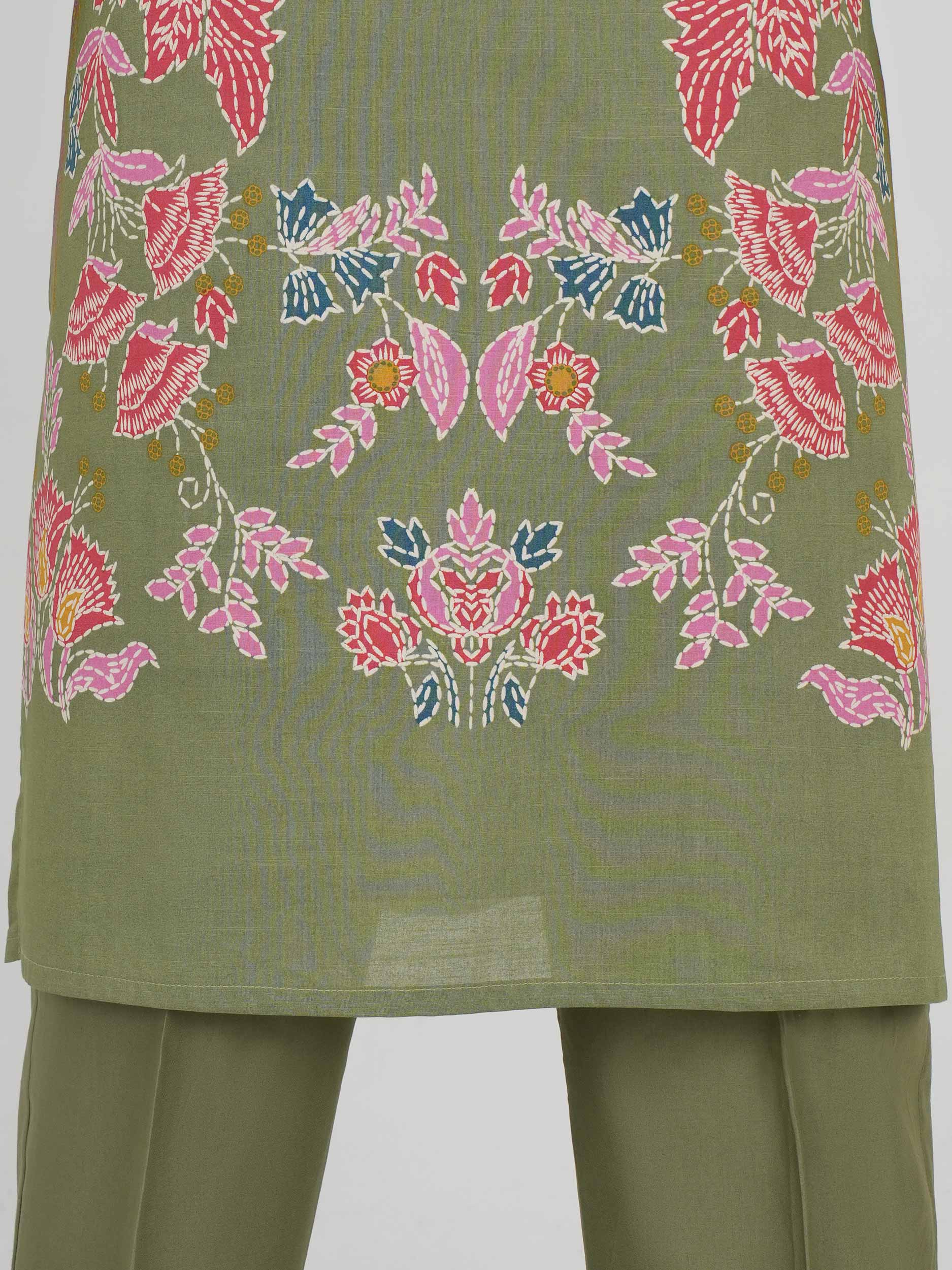 2 Piece Lawn Slub Suit (Pret)