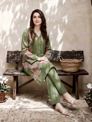 2 Piece Lawn Slub Suit (Pret)