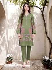 2 Piece Lawn Slub Suit (Pret)