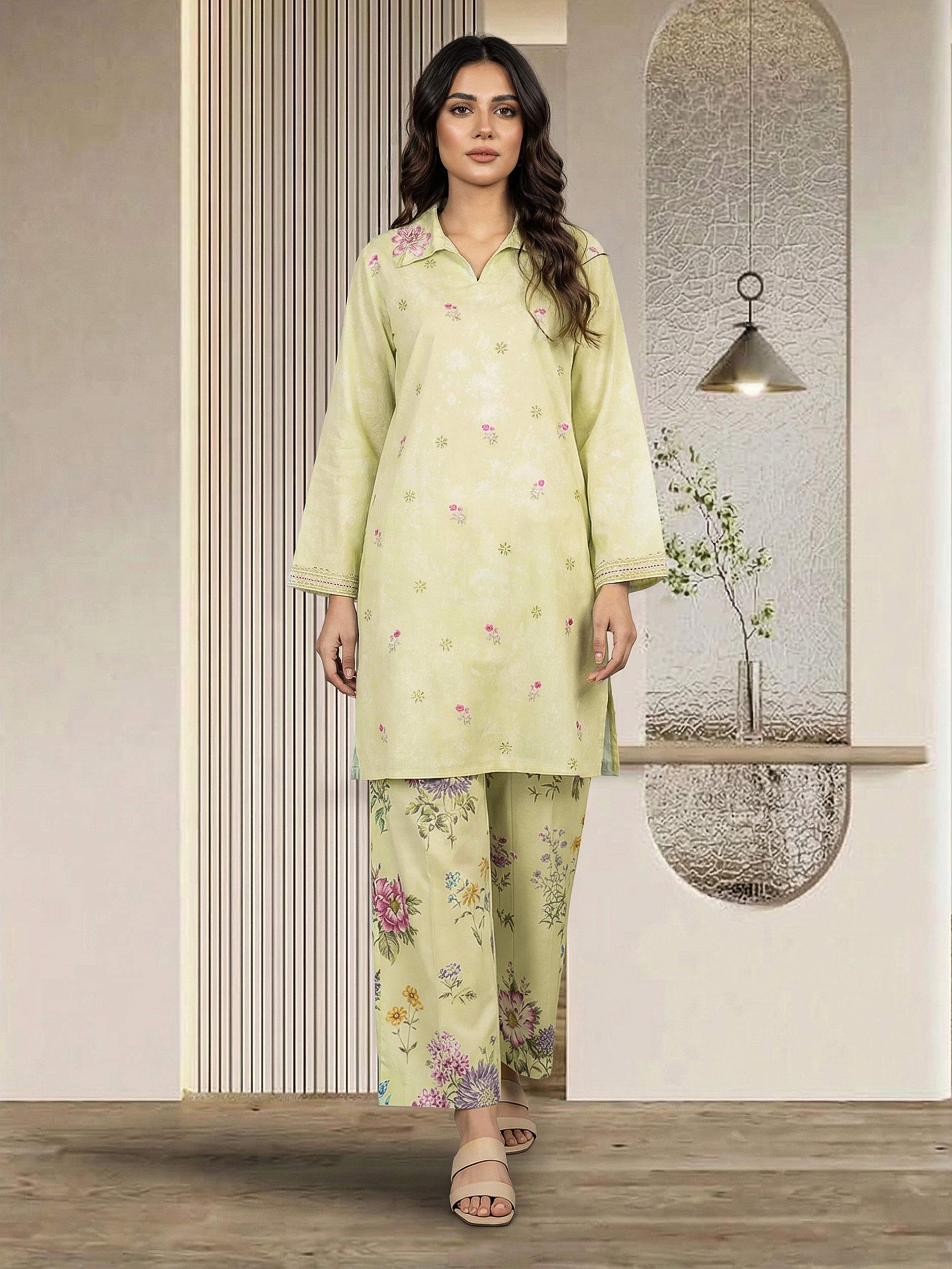 2 Piece Lawn Suit- Embroidered (Pret)
