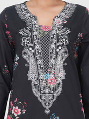 2 Piece Lawn Slub Suit- Embroidered (Pret)