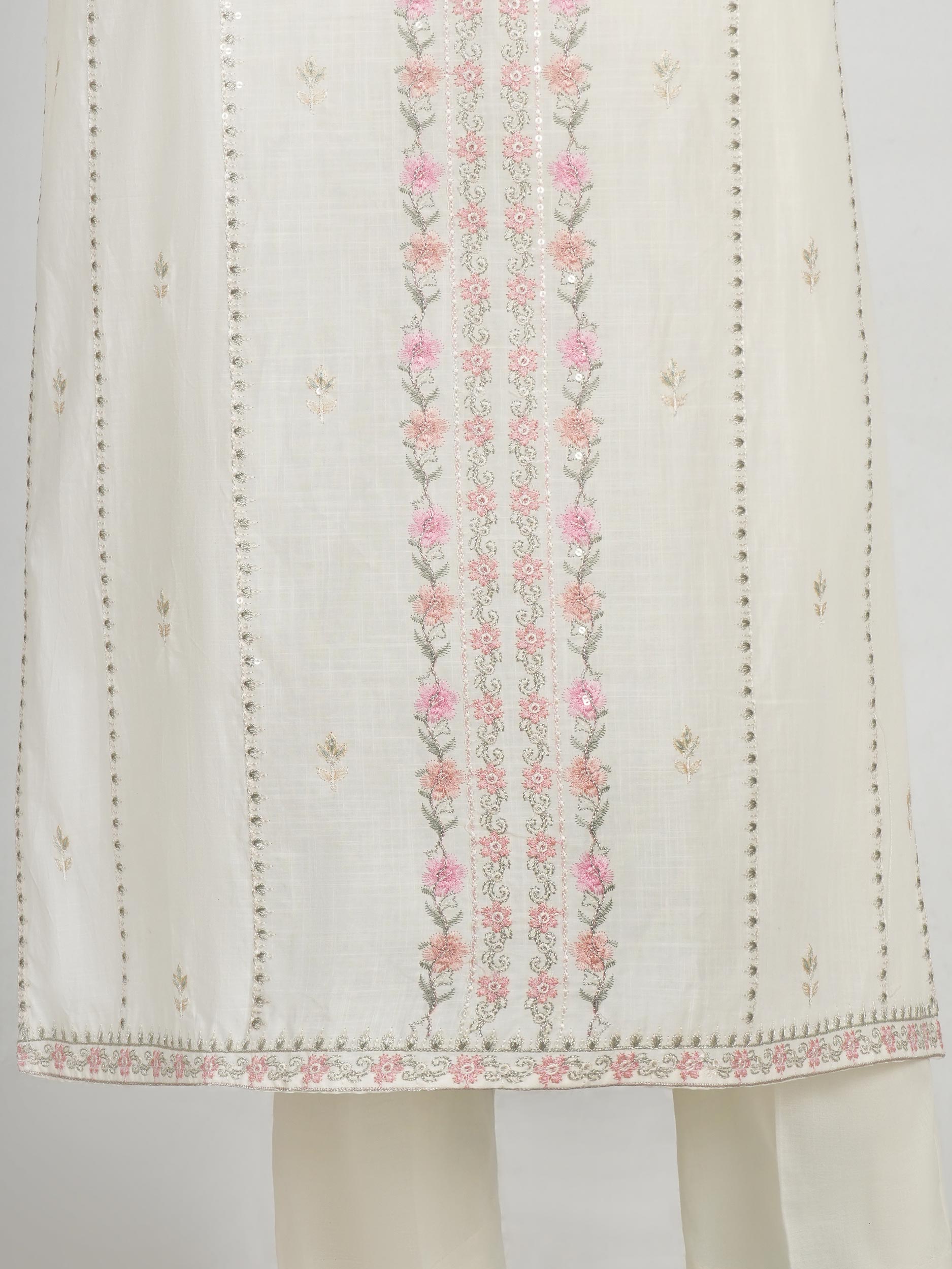 2 Piece Lawn Slub Suit- Embroidered (Pret)