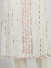 2 Piece Lawn Slub Suit- Embroidered (Pret)