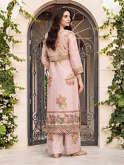 2 Piece Satin Suit- Embroidered (Pret)